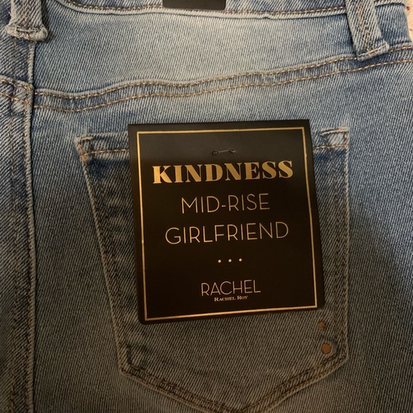 Nordstrom Rack Rachel Ray girlfriend distressed rolled hem crop jean - Picture 4 of 5